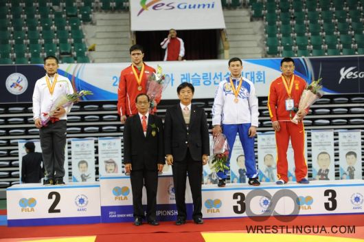 Чемпионат Азии по греко-римско борьбе Гуми-сити 2012. Итоговый протокол первого дня.