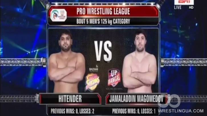 Вольная борьба: Джамаладдин Магомедов - Hitender 15.01.2018, Pro Wrestling League-2018 видео запись схватки