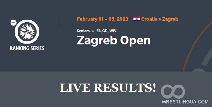 ВОЛЬНАЯ БОРЬБА ОНЛАЙН РЕЗУЛЬТАТЫ ZAGREB OPEN-2023. В/к: 57, 61, 65, 70, 74 и 86кг. Обновляется в прямом эфире.